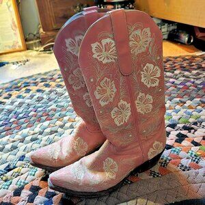 Old Gringo pink floral cowboy boots Size US 9 #cowgirl #western